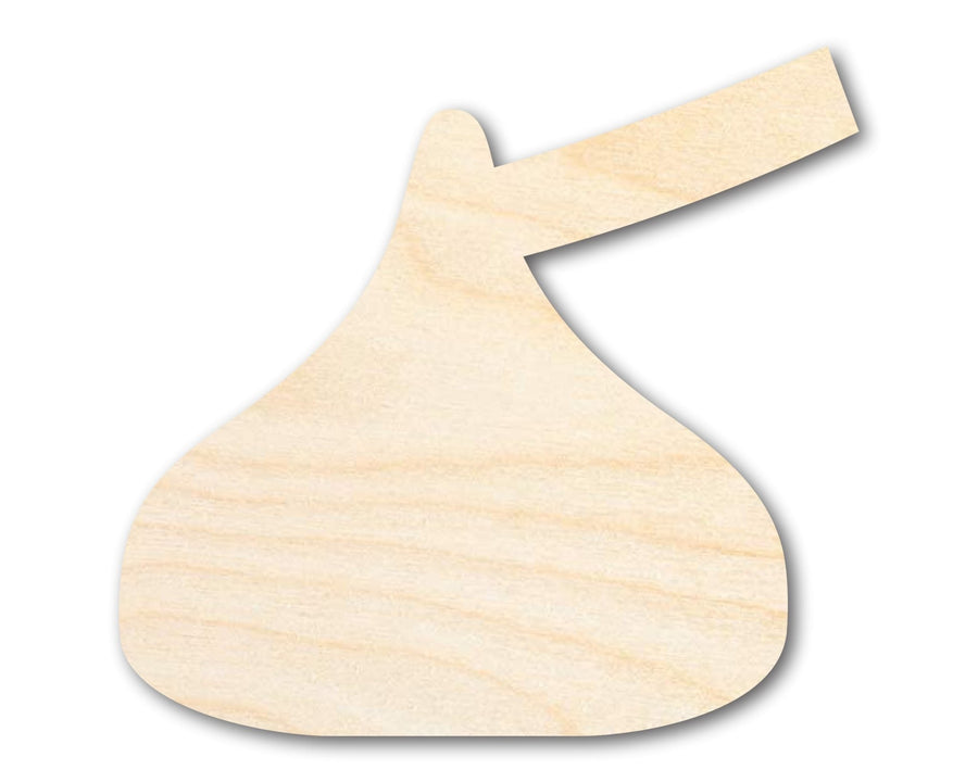Unfinished Wood Candy Kiss Shape - Craft - up to 46" DIY - NameSigns.com