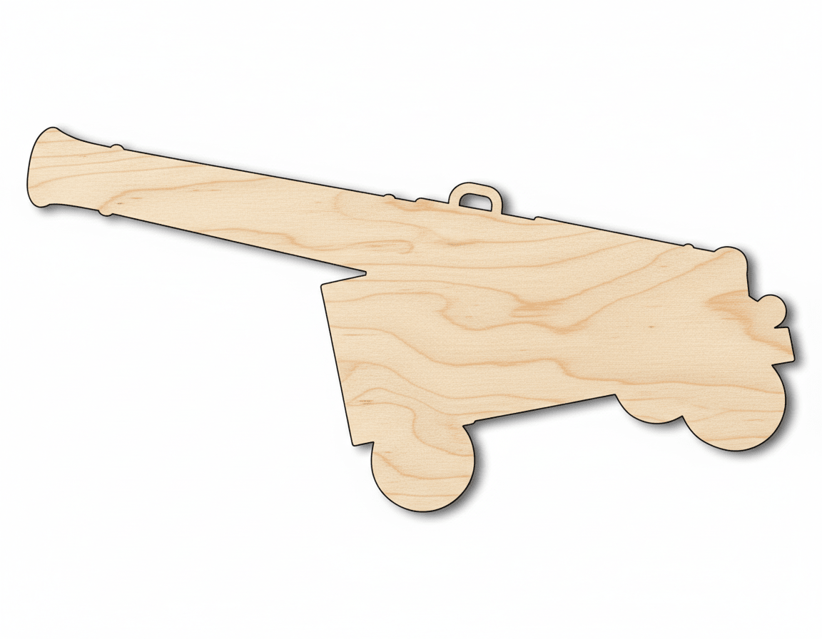 Unfinished Wood Cannon – Baltic Birch Plywood | Laser Cut Art - NameSigns.com