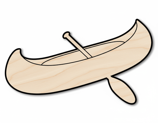 Unfinished Wood Canoe – Baltic Birch Cutout | Laser Cut Wood Craft Supplies - NameSigns.com