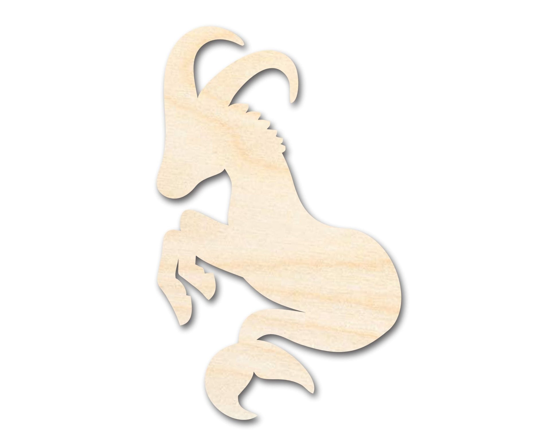 Unfinished Wood Capricorn Sea Goat Shape - Zodiac Craft - up to 46" - NameSigns.com