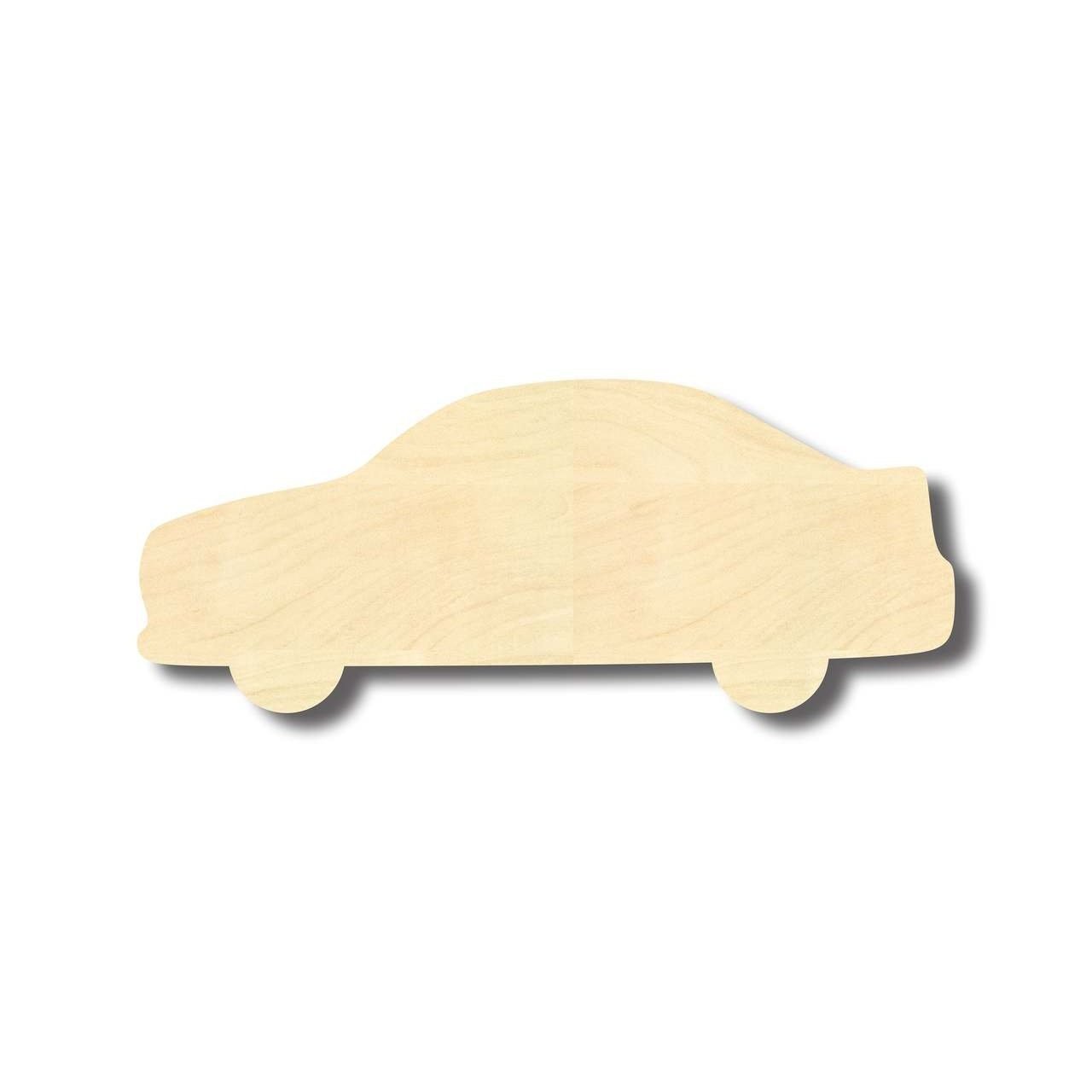 Unfinished Wood Car Shape - Craft - up to 46" DIY - NameSigns.com