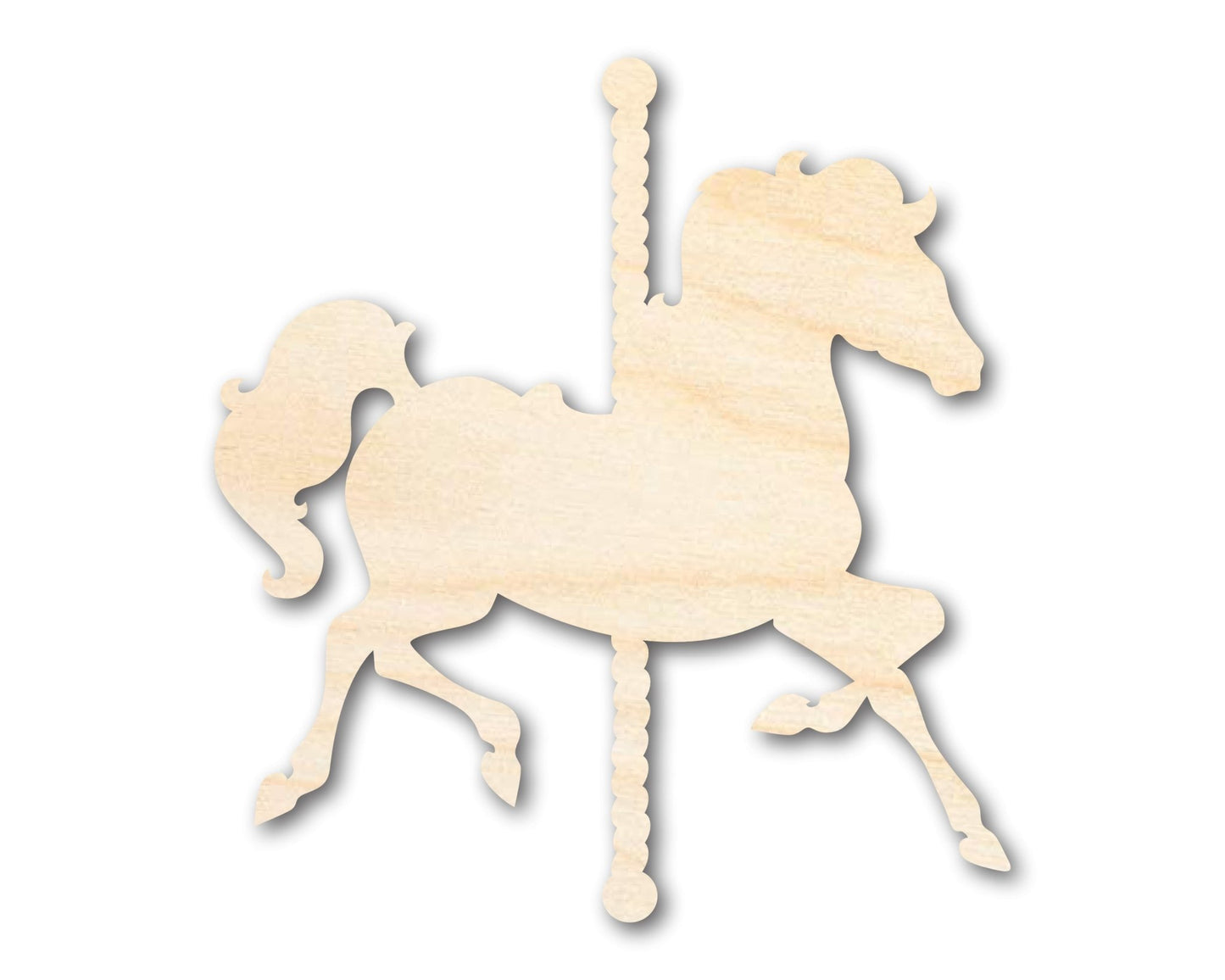 Unfinished Wood Carousel Horse Shape | Amusement Park | Craft Cutout | up to 46" DIY - NameSigns.com