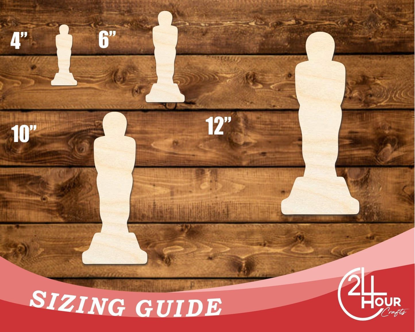 Unfinished Wood Cartoon Movie Award Shape | DIY Craft Cutout | up to 46" DIY - NameSigns.com