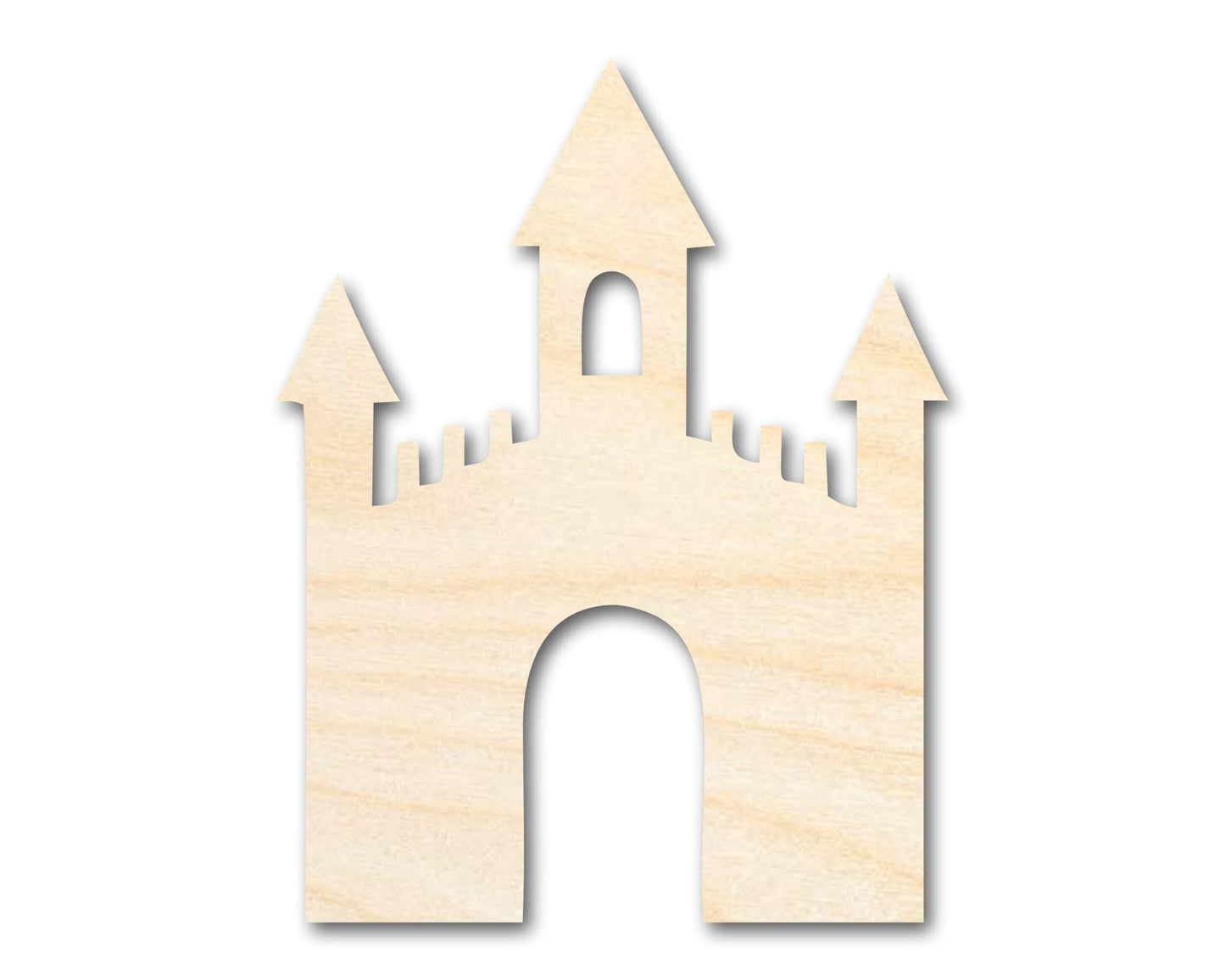 Unfinished Wood Castle Shape - Craft - up to 46" - NameSigns.com
