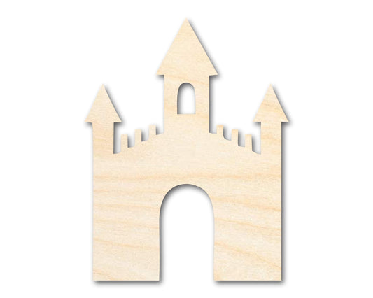 Unfinished Wood Castle Shape - Craft - up to 46" - NameSigns.com
