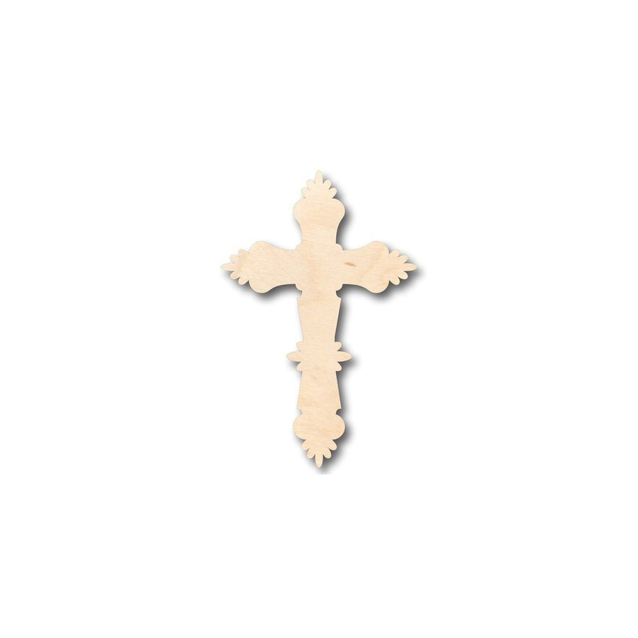 Unfinished Wood Catholic Cross Shape - Easter - Christian - Craft - up to 46" DIY - NameSigns.com