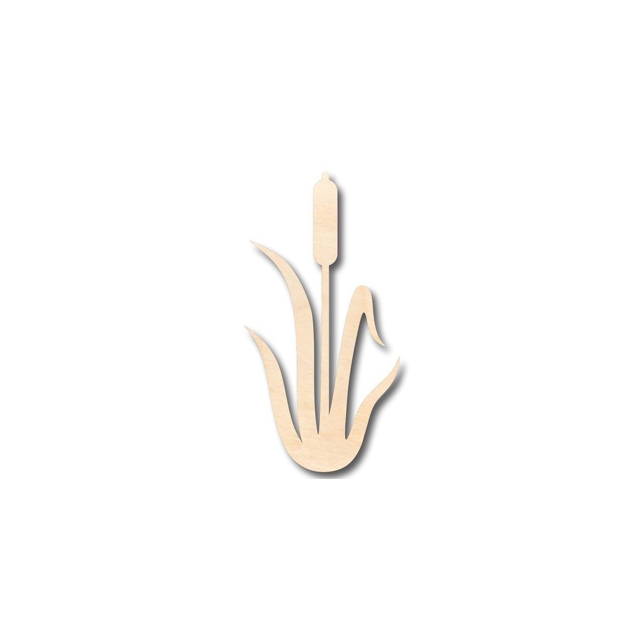 Unfinished Wood Cattail Shape - Plant - Craft - up to 46" DIY - NameSigns.com