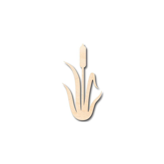 Unfinished Wood Cattail Shape - Plant - Craft - up to 46" DIY - NameSigns.com