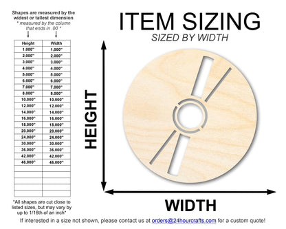 Unfinished Wood CD Shape | DIY Craft Cutout | up to 46" DIY - NameSigns.com