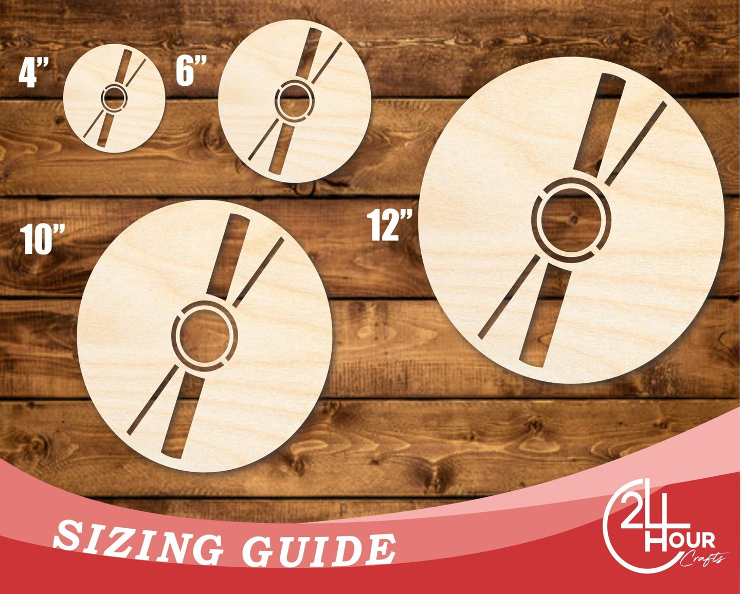 Unfinished Wood CD Shape | DIY Craft Cutout | up to 46" DIY - NameSigns.com