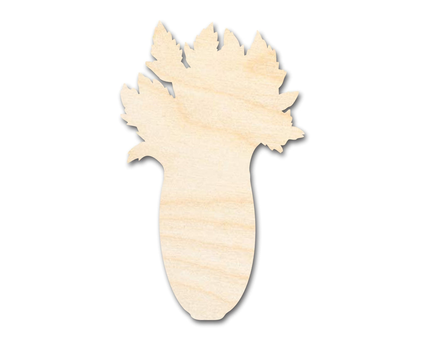 Unfinished Wood Celery Shape | DIY Craft Cutout | up to 46" DIY - NameSigns.com