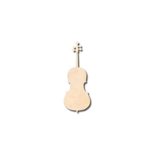 Unfinished Wood Cello Shape - Music - Craft - up to 46" DIY - NameSigns.com