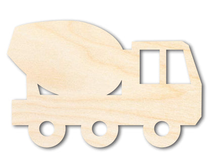Unfinished Wood Cement Truck Shape | DIY Craft Cutout | up to 46" DIY - NameSigns.com