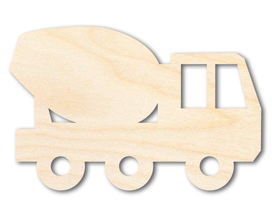 Unfinished Wood Cement Truck Shape | DIY Craft Cutout | up to 46" DIY - NameSigns.com