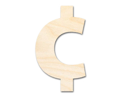 Unfinished Wood Cent Symbol Shape | DIY Craft Cutout | up to 46" DIY - NameSigns.com