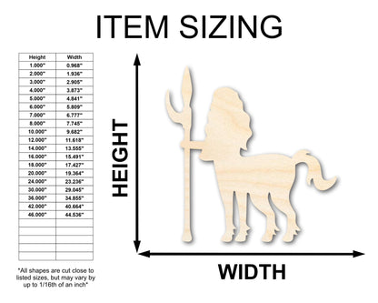 Unfinished Wood Centaur Shape - Craft - up to 46" - NameSigns.com