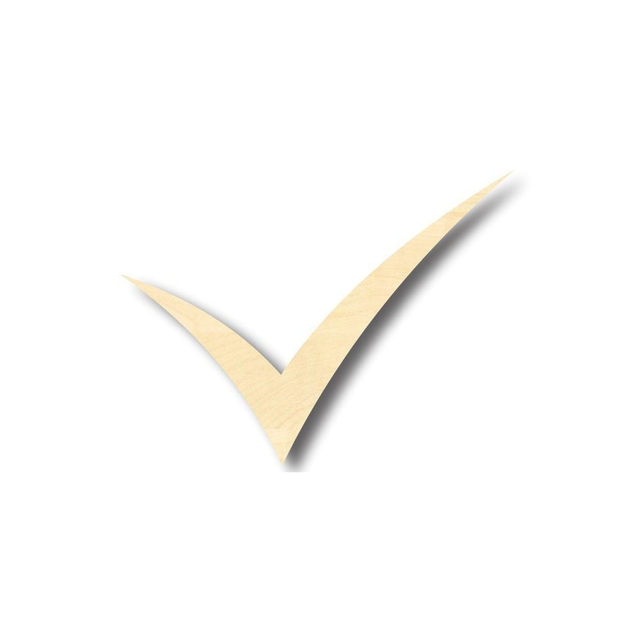 Unfinished Wood Check Mark Symbol - Craft - up to 46" DIY - NameSigns.com