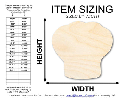 Unfinished Wood Chef Hat Shape | DIY Craft Cutout | up to 46" DIY - NameSigns.com