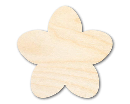 Unfinished Wood Cherry Blossom Shape | DIY Japan Flower Craft Cutout | Up to 36" - NameSigns.com