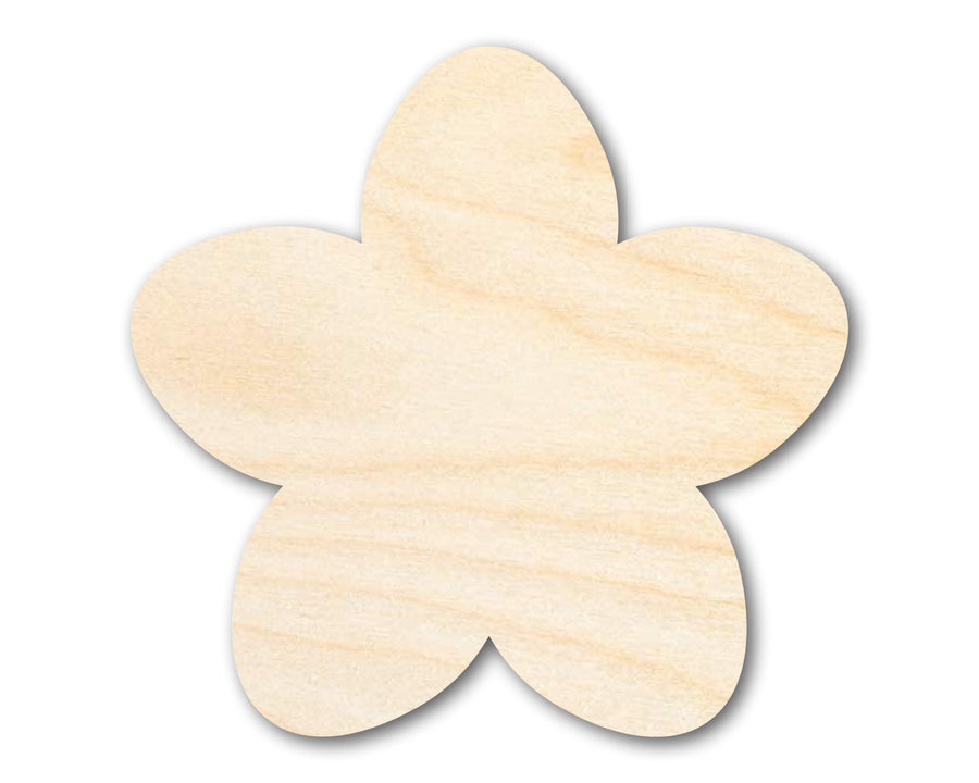 Unfinished Wood Cherry Blossom Shape | DIY Japan Flower Craft Cutout | Up to 36" - NameSigns.com