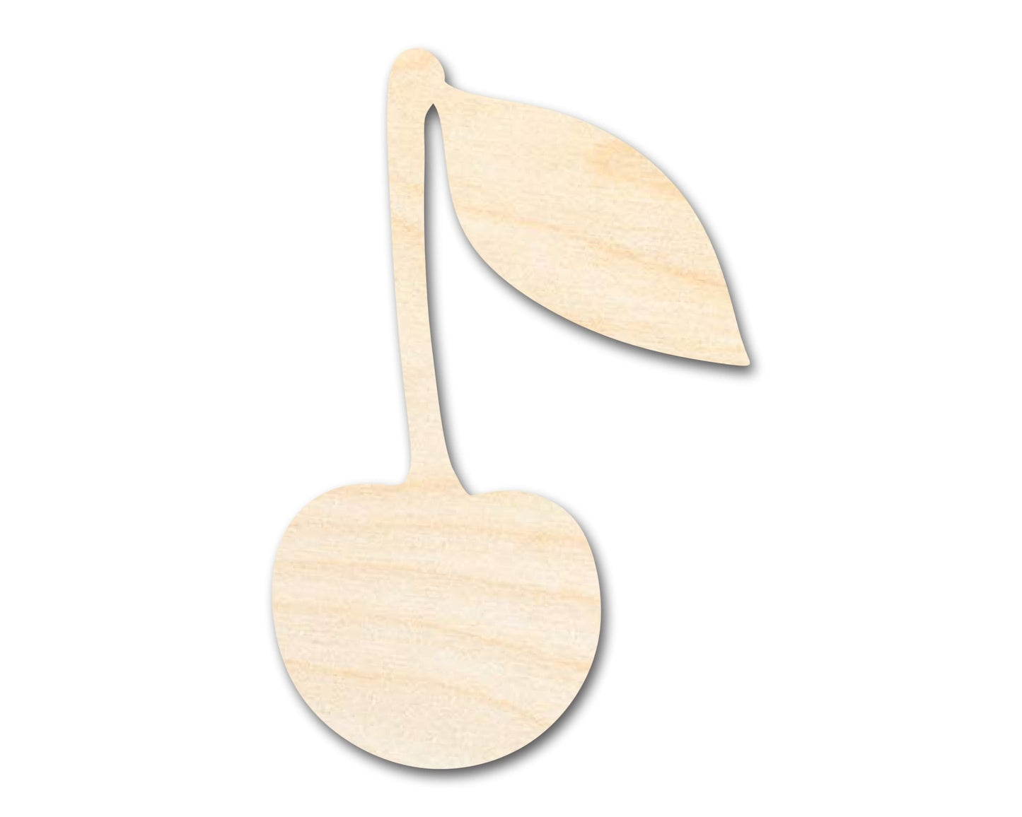 Unfinished Wood Cherry with Leaf Shape | DIY Craft Cutout | up to 46" DIY - NameSigns.com