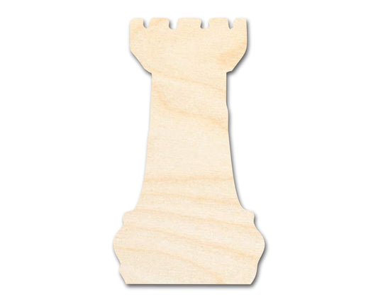 Unfinished Wood Chess Rook Shape | DIY Craft Cutout | up to 46" DIY - NameSigns.com