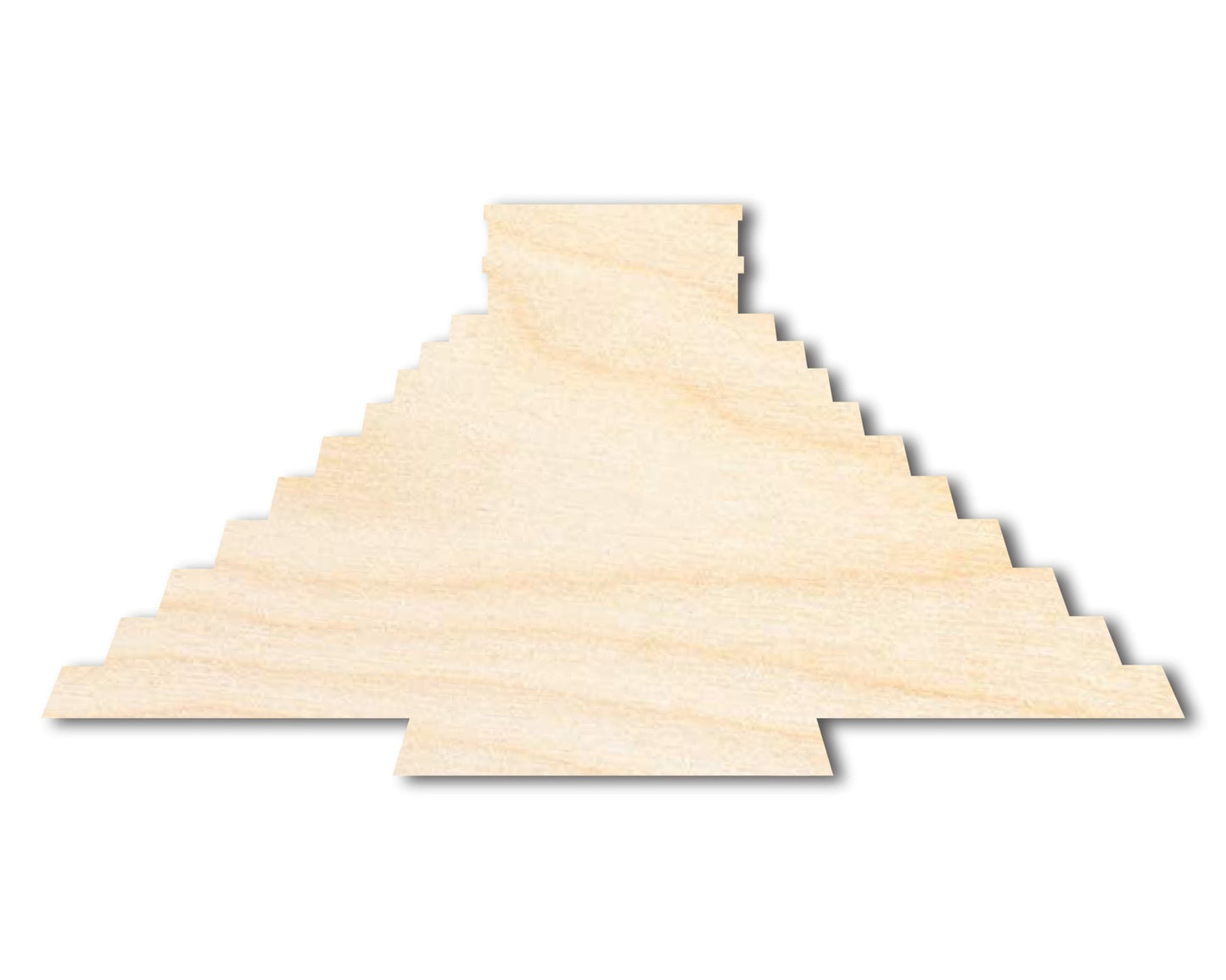 Unfinished Wood Chichen Itza Shape | DIY Craft Cutout | up to 46" DIY - NameSigns.com
