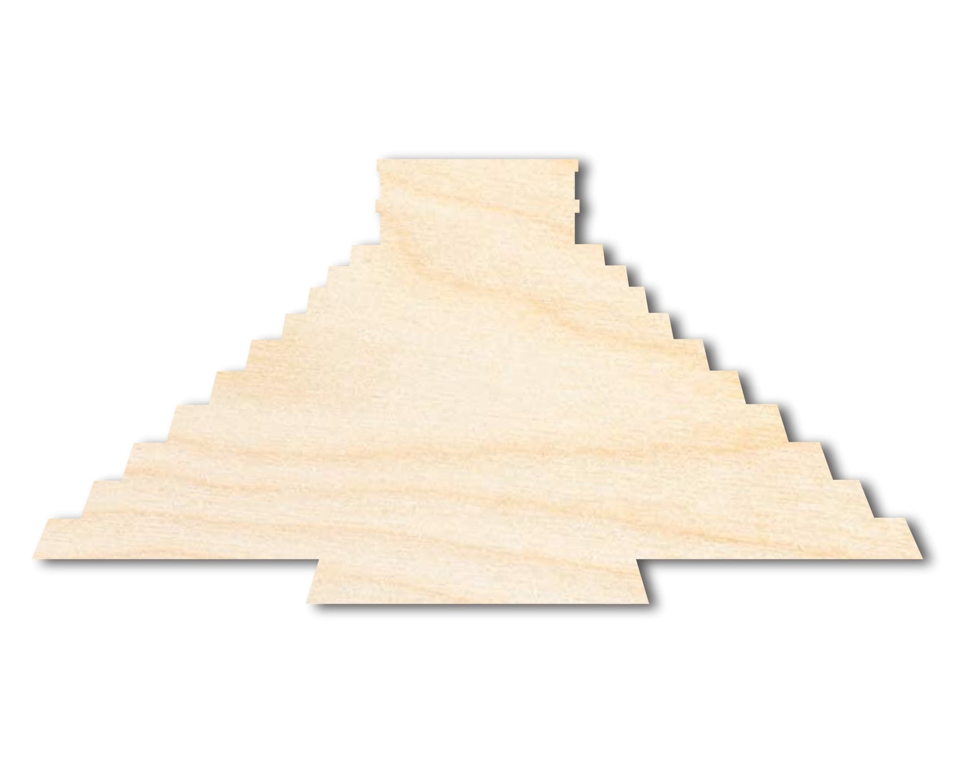 Unfinished Wood Chichen Itza Shape | DIY Craft Cutout | up to 46" DIY - NameSigns.com