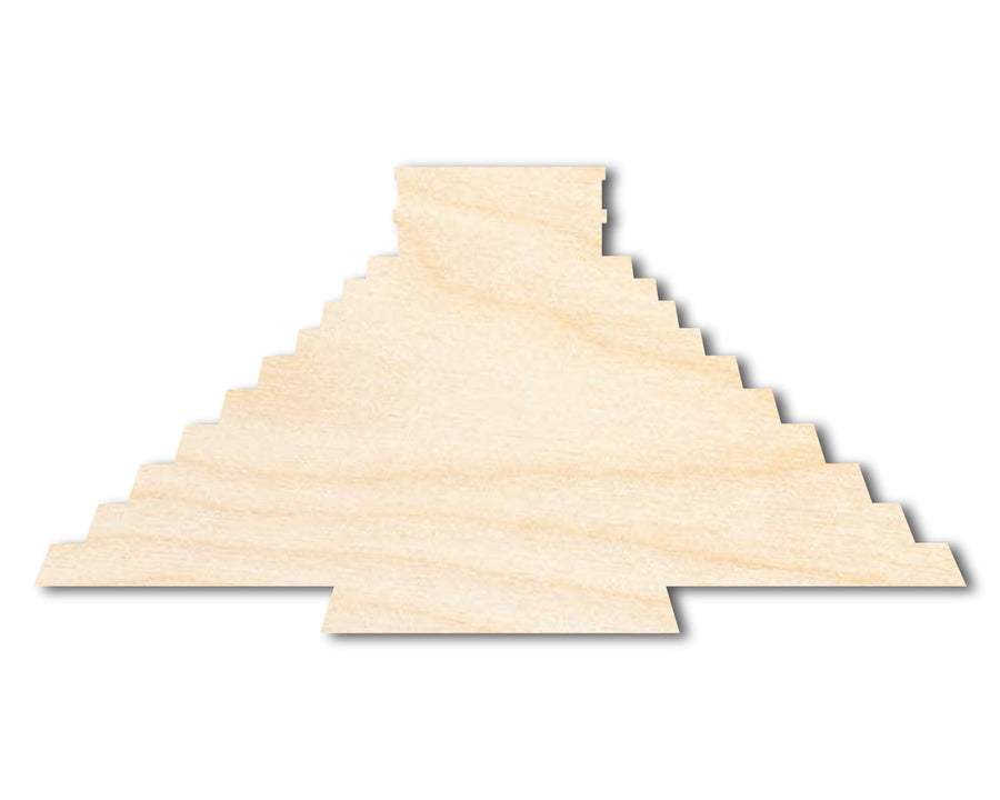 Unfinished Wood Chichen Itza Shape | DIY Craft Cutout | up to 46" DIY - NameSigns.com