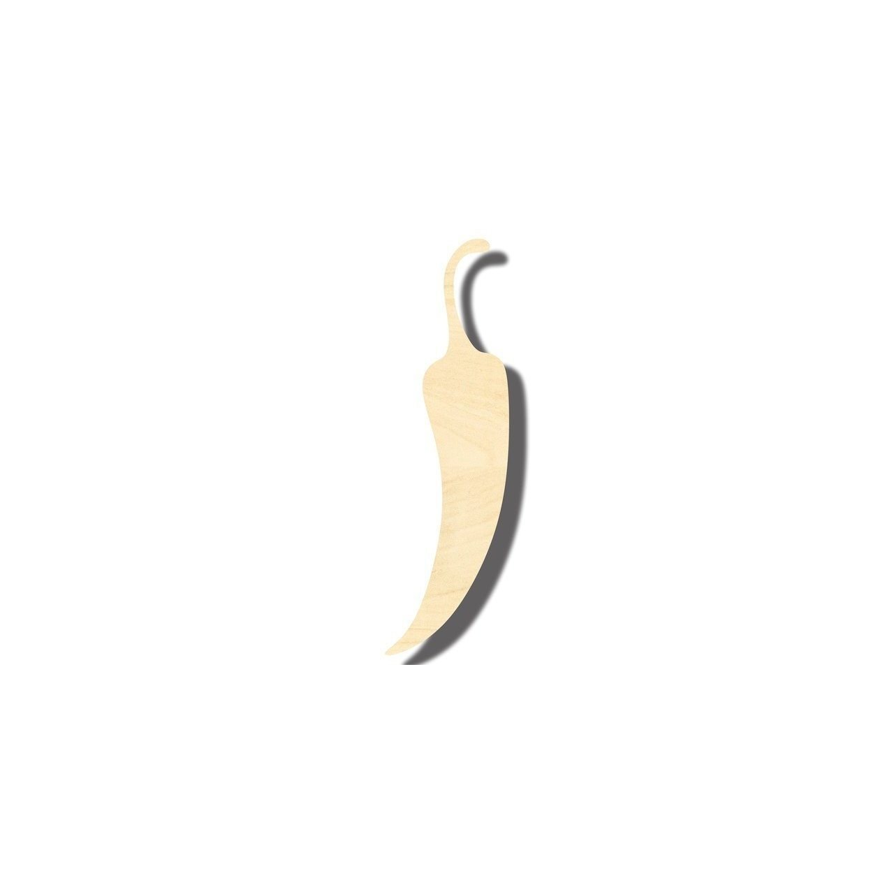 Unfinished Wood Chile Pepper Shape - Cooking - Craft - up to 46" DIY - NameSigns.com