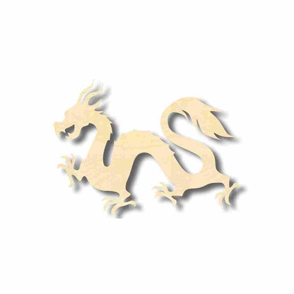 Unfinished Wood Chinese Dragon Shape - Craft - up to 46" DIY - NameSigns.com