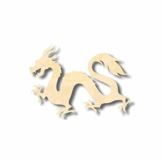 Unfinished Wood Chinese Dragon Shape - Craft - up to 46" DIY - NameSigns.com