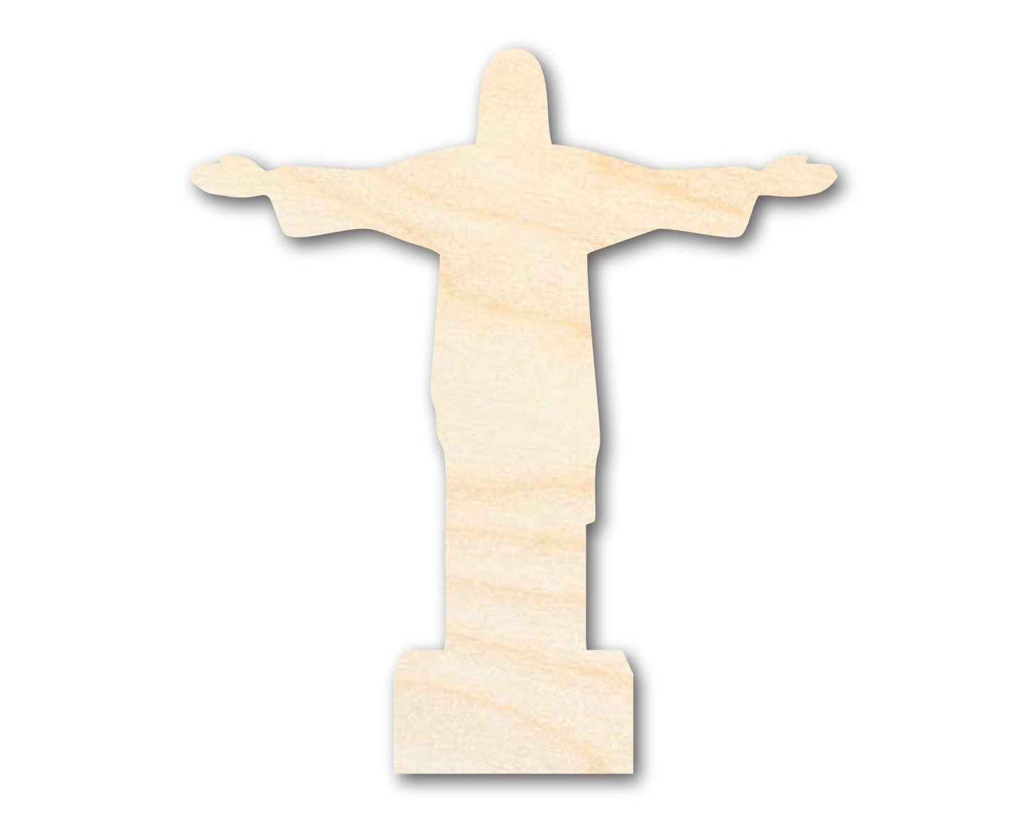 Unfinished Wood Christ the Redeemer Shape | DIY Craft Cutout | up to 46" DIY - NameSigns.com
