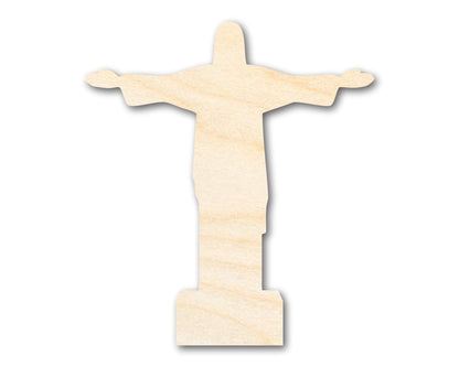 Unfinished Wood Christ the Redeemer Shape | DIY Craft Cutout | up to 46" DIY - NameSigns.com