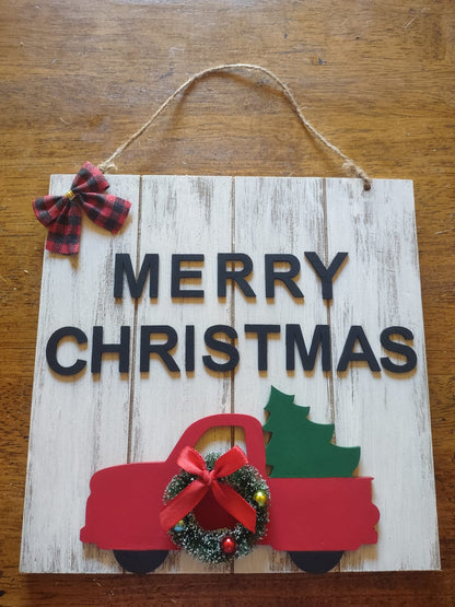 Unfinished Wood Christmas Tree Car Truck Silhouette - Craft - up to 46" DIY - NameSigns.com