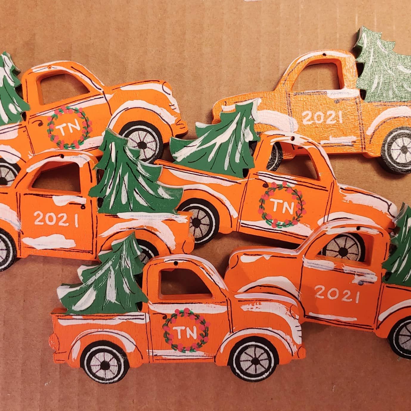 Unfinished Wood Christmas Tree Car Truck Silhouette - Craft - up to 46" DIY - NameSigns.com