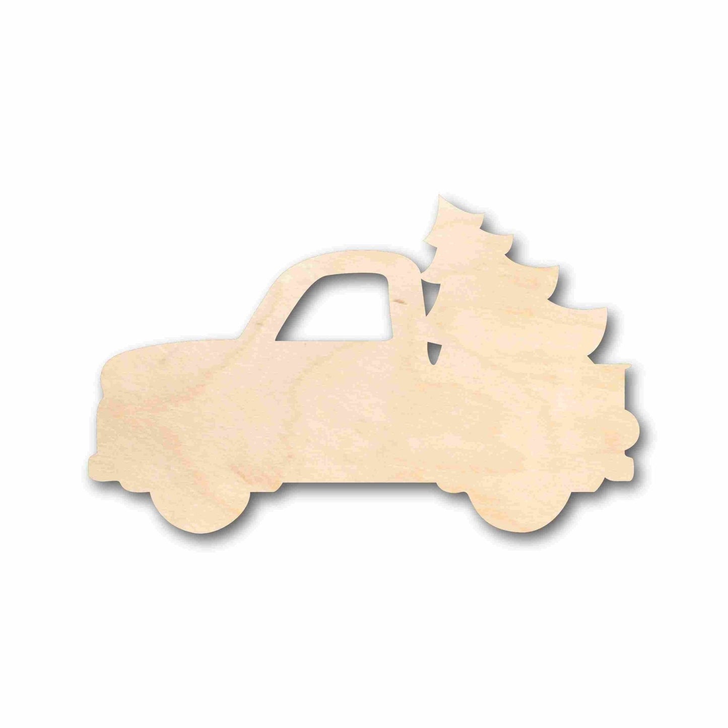 Unfinished Wood Christmas Tree Car Truck Silhouette - Craft - up to 46" DIY - NameSigns.com