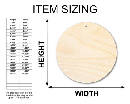 Unfinished Wood Circle Earring Blank Pair - DIY Jewelry Craft - Available in 1" to 3" - NameSigns.com