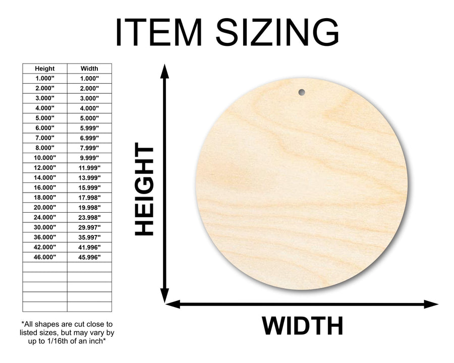 Unfinished Wood Circle Earring Blank Pair - DIY Jewelry Craft - Available in 1" to 3" - NameSigns.com