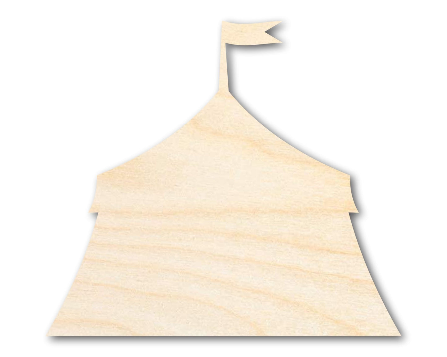 Unfinished Wood Circus Tent Shape | Fair | Craft Cutout | up to 46" DIY - NameSigns.com