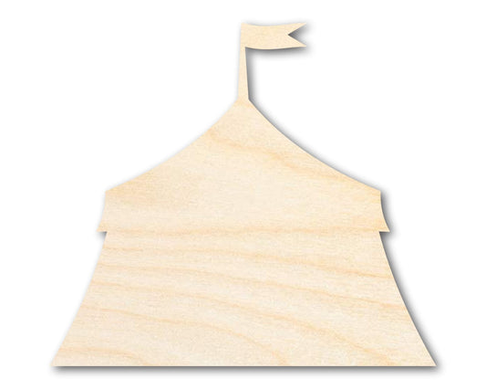 Unfinished Wood Circus Tent Shape | Fair | Craft Cutout | up to 46" DIY - NameSigns.com