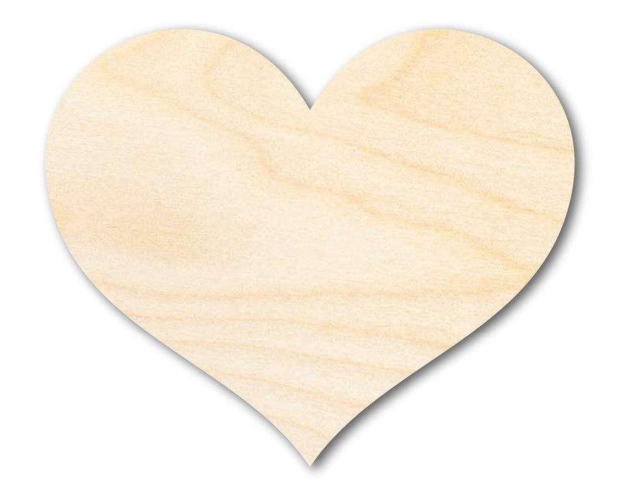 Unfinished Wood Classic Heart | Valentines Day | Weddings | Craft Cutout | Up to 46" - NameSigns.com