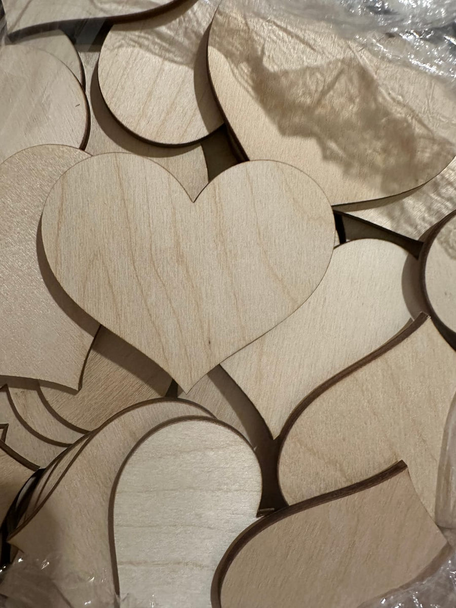 Unfinished Wood Classic Heart | Valentines Day | Weddings | Craft Cutout | Up to 46" - NameSigns.com