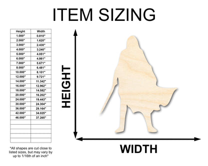 Unfinished Wood Cloak and Dagger Shape - Craft - up to 46" - NameSigns.com