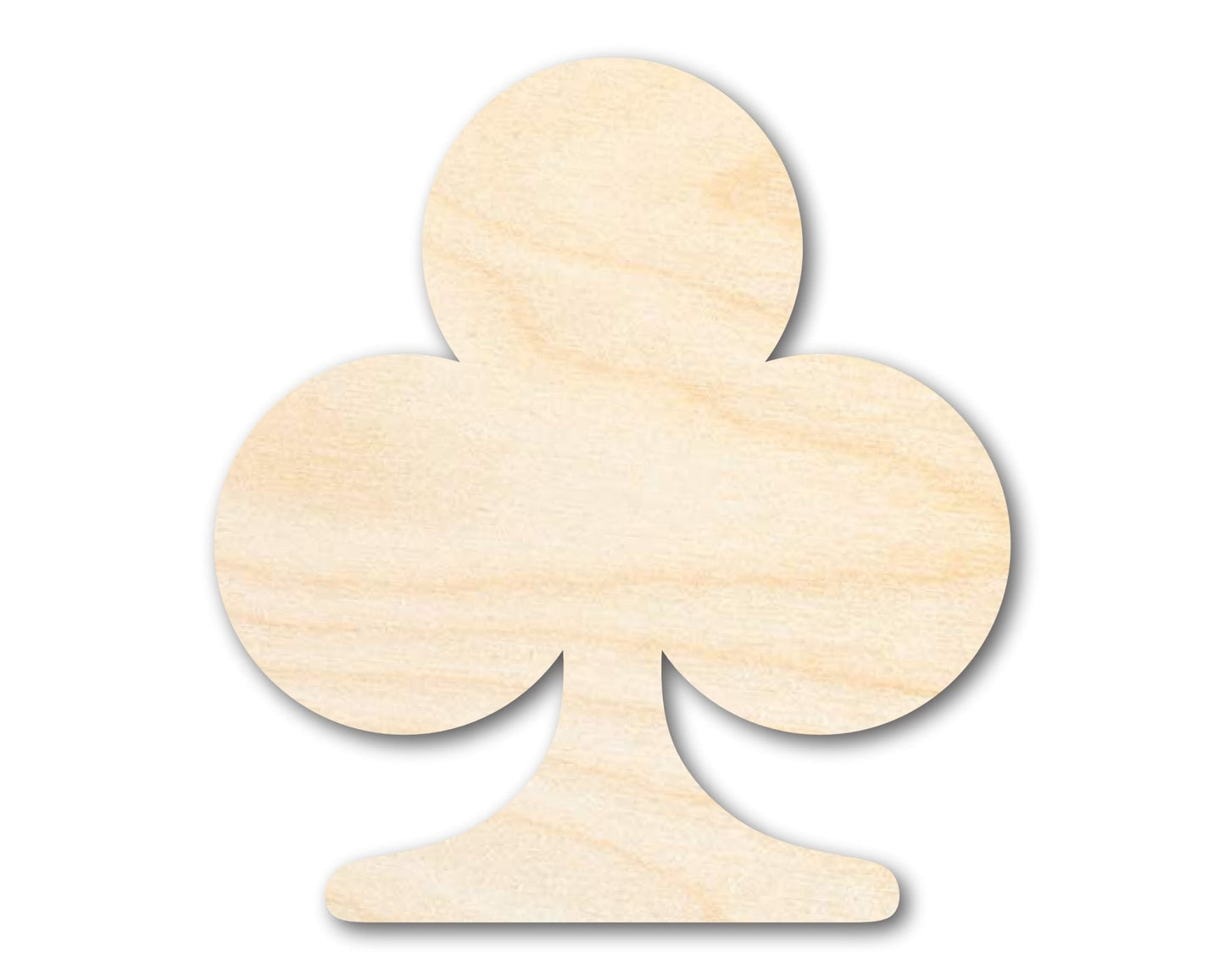 Unfinished Wood Club Shape | DIY Playing Cards Craft Cutout | Up to 36" - NameSigns.com