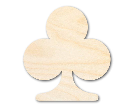 Unfinished Wood Club Shape | DIY Playing Cards Craft Cutout | Up to 36" - NameSigns.com
