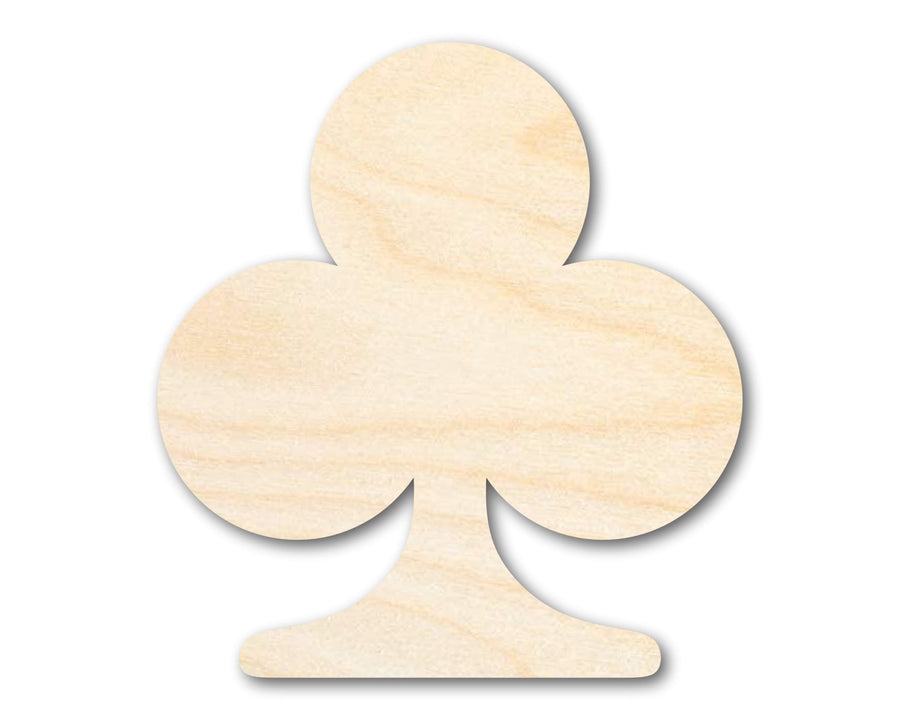 Unfinished Wood Club Shape | DIY Playing Cards Craft Cutout | Up to 36" - NameSigns.com