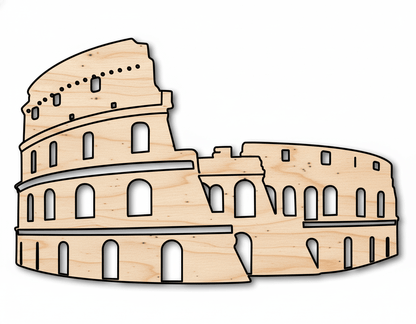 Unfinished Wood Colosseum Shape | DIY Craft Cutout | up to 46" DIY - NameSigns.com