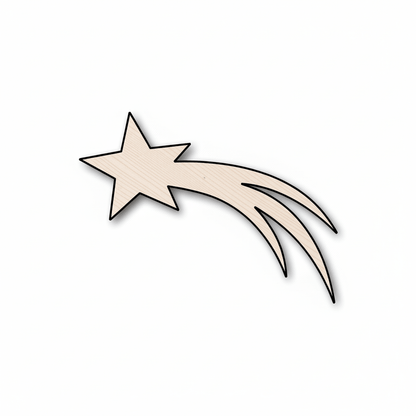 Unfinished Wood Comet Shooting Star Shape - Space - Nursery - Craft - up to 46" DIY - NameSigns.com
