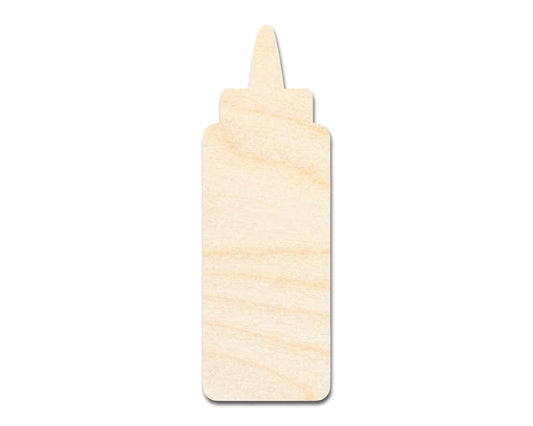 Unfinished Wood Condiment Bottle Shape | Craft Cutout | up to 46" DIY - NameSigns.com